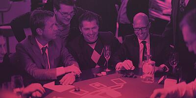 Guests enthusiastically play blackjack as part of a mobile casino