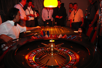 large roulette gaming table at a company kick off large roulette gaming table at a company kick off