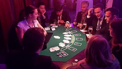 Blackjack at a company off Guests of a kick off play blackjack.