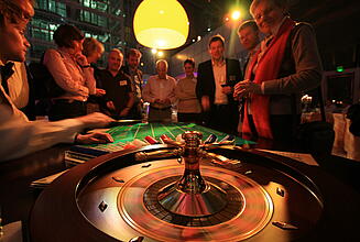 Roulette wheel spins on a kick off Roulette wheel spins on a kick off